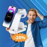 Caricatore Apple 3 in 1: SUPER sconto del 20% su Amazon