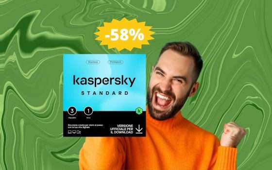 Kaspersky Standard 2024: SCONTO del 58% per il Black Friday