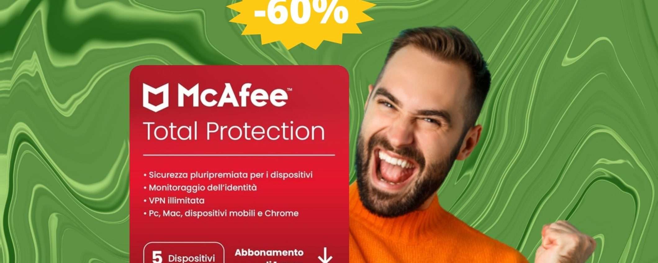 McAfee Total Protection 2024: un AFFARE irresistibile (-60%)
