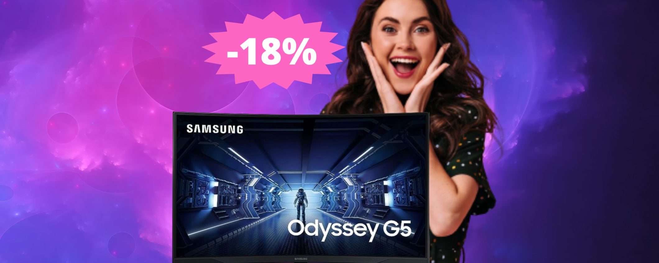 Monitor Samsung Odyssey G5: SUPER sconto Black Friday (-18%)