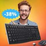 Mouse + tastiera Logitech MK270: MEGA sconto del 38%