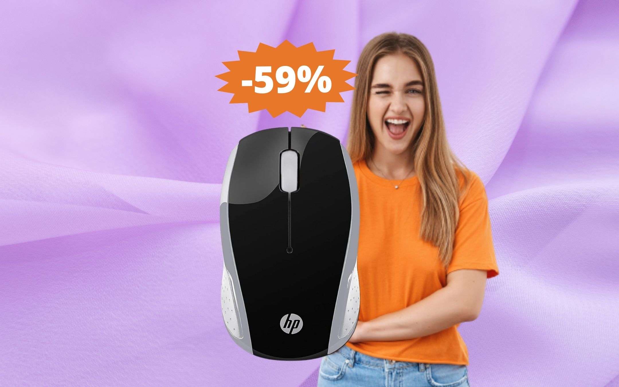 Mouse wireless HP 200: prezzo BOMBA su  (-59%)