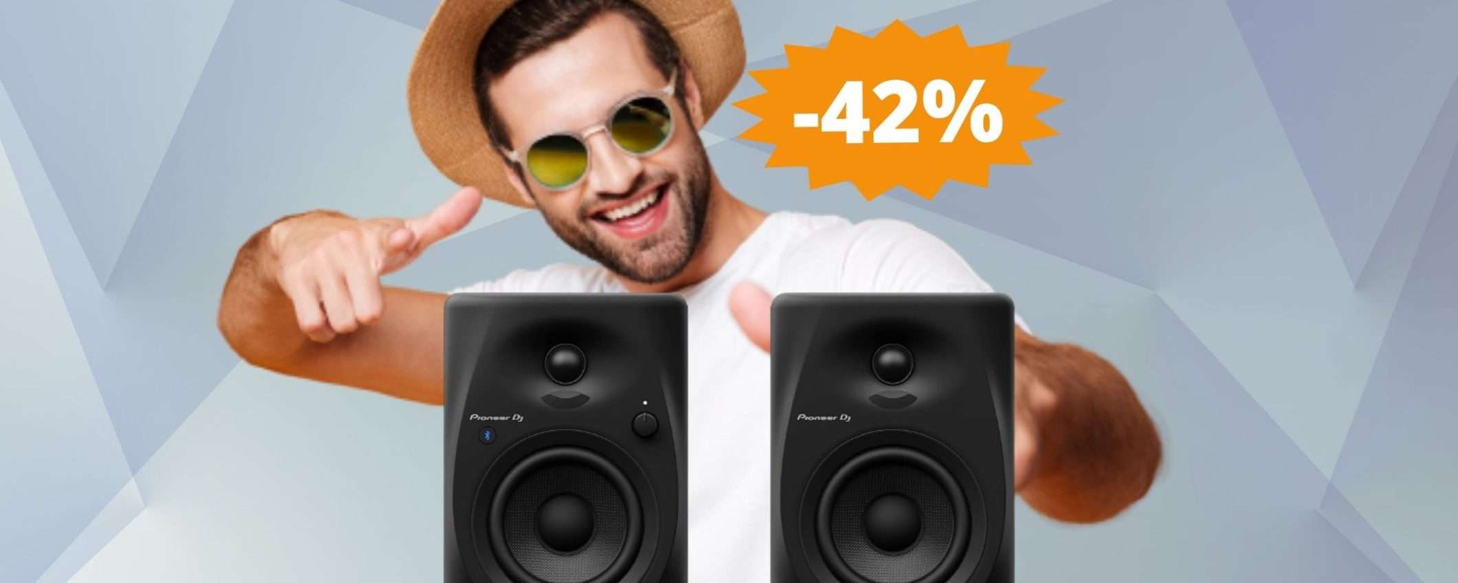 Pioneer DJ DM-40D-BT: MEGA sconto del 42% su Amazon