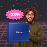 SSD Samsung T7 Portable: prezzo BOMBA su Amazon (-23%)