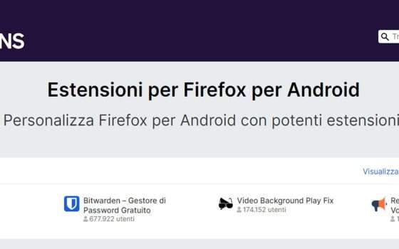 Mozilla Firefox: estensioni disponibili su Android dal 14 dicembre