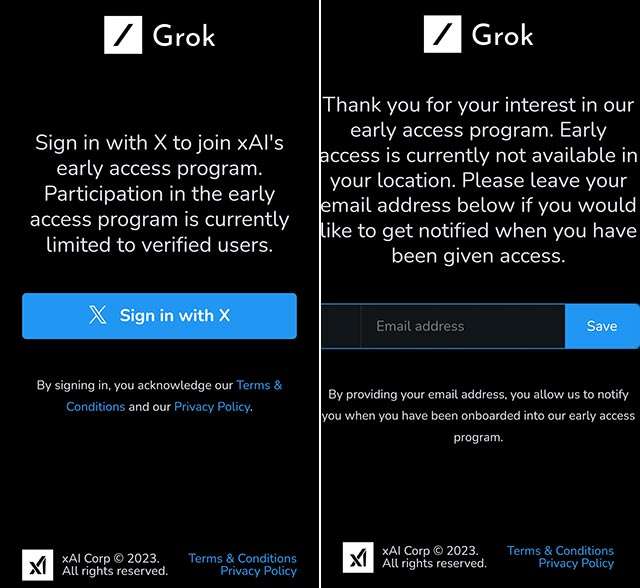 L'accesso a Grok non è ancora disponibile per gli utenti in Italia