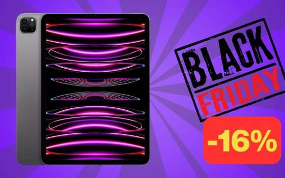 iPad Pro 2022 con M2 in offerta Black Friday: risparmi il 16%