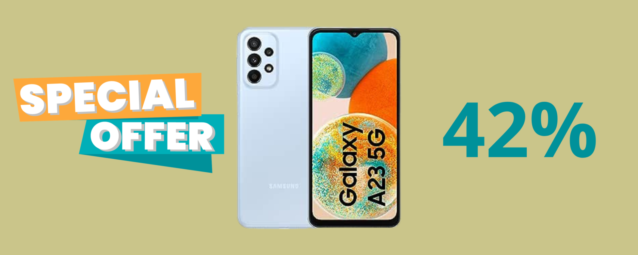 Samsung Galaxy A23 5G, ben 128GB e 5000 mAh a soli 204€