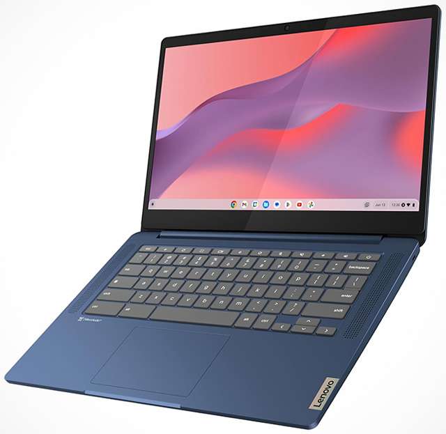 Il design di Lenovo IdeaPad Slim 3, notebook della linea Chromebook con sistema operativo ChromeOS
