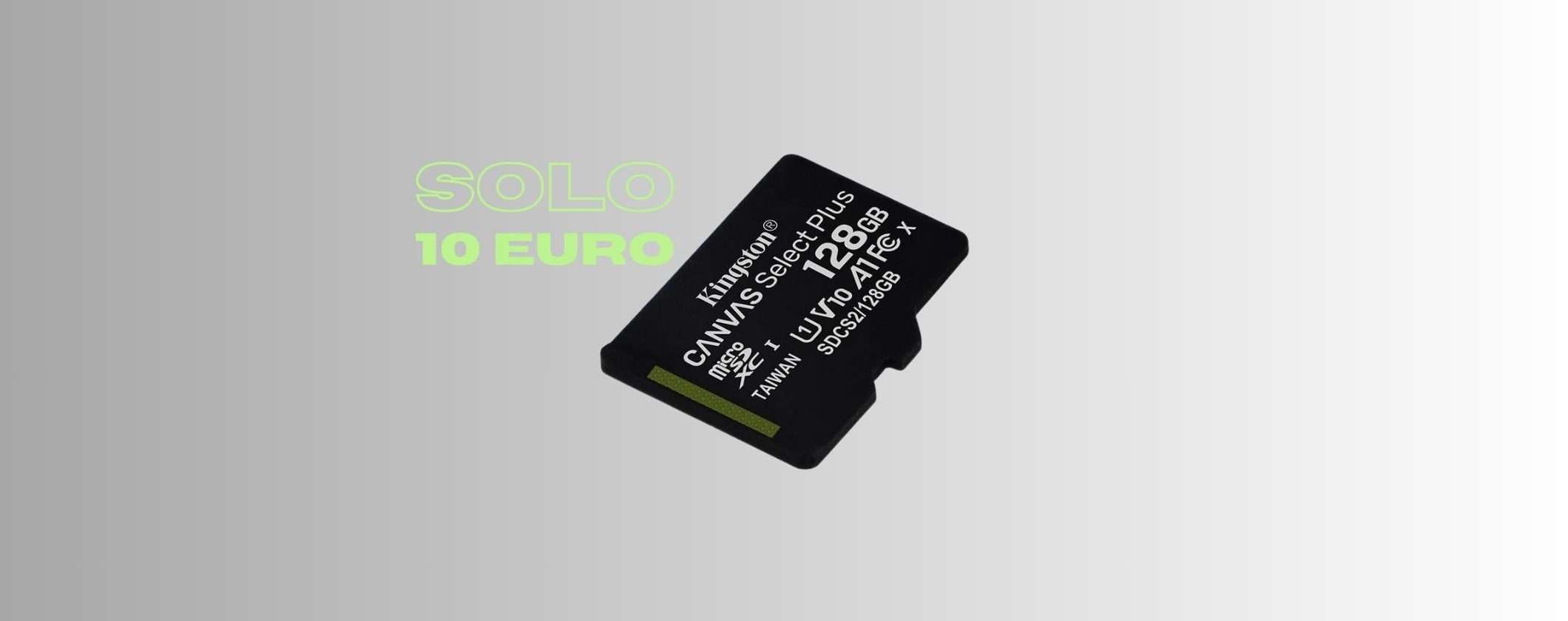 MicroSD Kingston 128GB a soli 10€ su Amazon: ULTIMI PEZZI