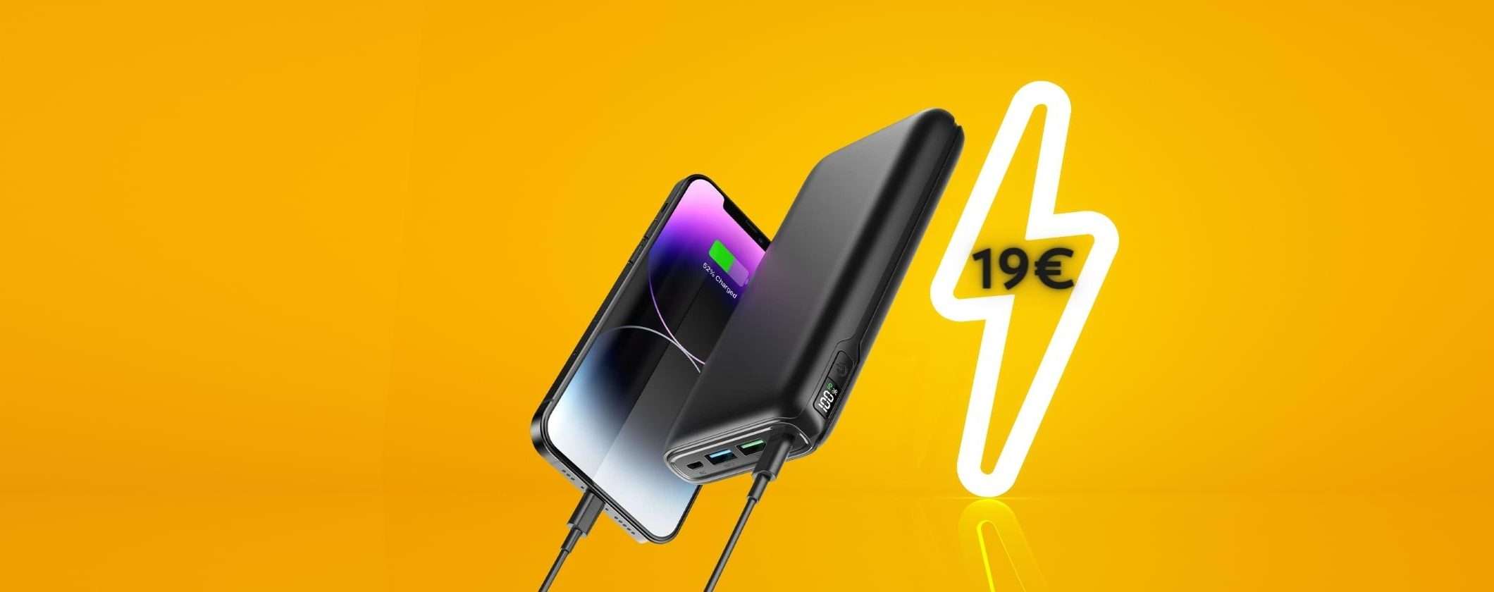 Power Bank 20W a soli 19€ al Black Friday Amazon