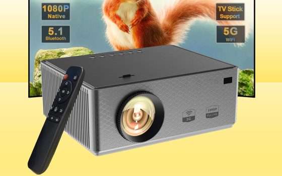 Mini proiettore portatile a 59€: attiva il COUPON