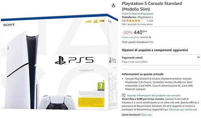 La nuova PS5 Slim in forte sconto su Amazon