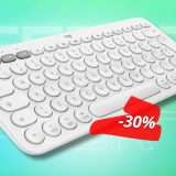 Logitech K380 ti conquista, colorazione BIANCA e sconto da FAR PAURA
