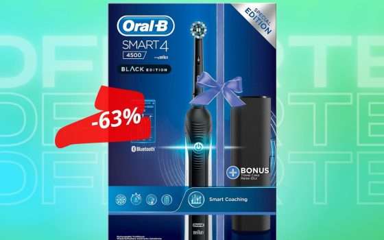 Spazzolino elettrico Oral-B, kit COMPLETO a prezzo ridotto (-63%)
