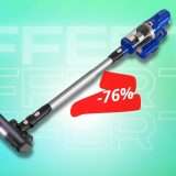 Aspirapolvere senza fili con batteria da 55 minuti RIMOVIBILE (-76%)