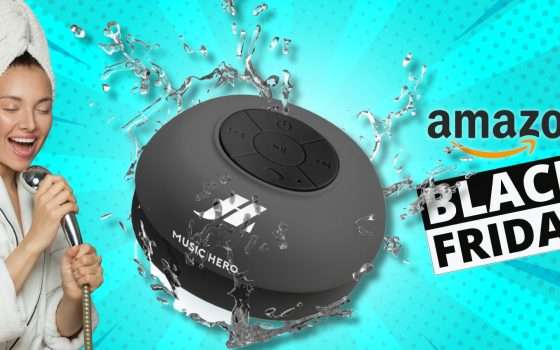 Cassa Bluetooth con VENTOSA per doccia SONORA, sconto 43% Black Friday