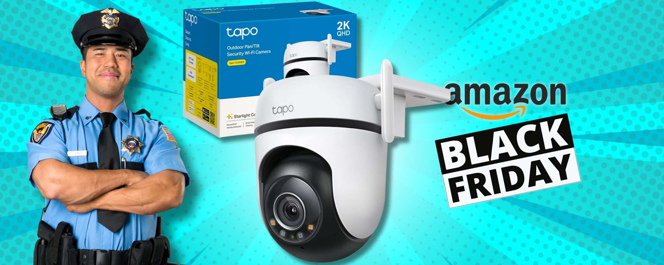 Casa al sicuro FUORI, telecamera WiFi esterno in scontone Black Friday