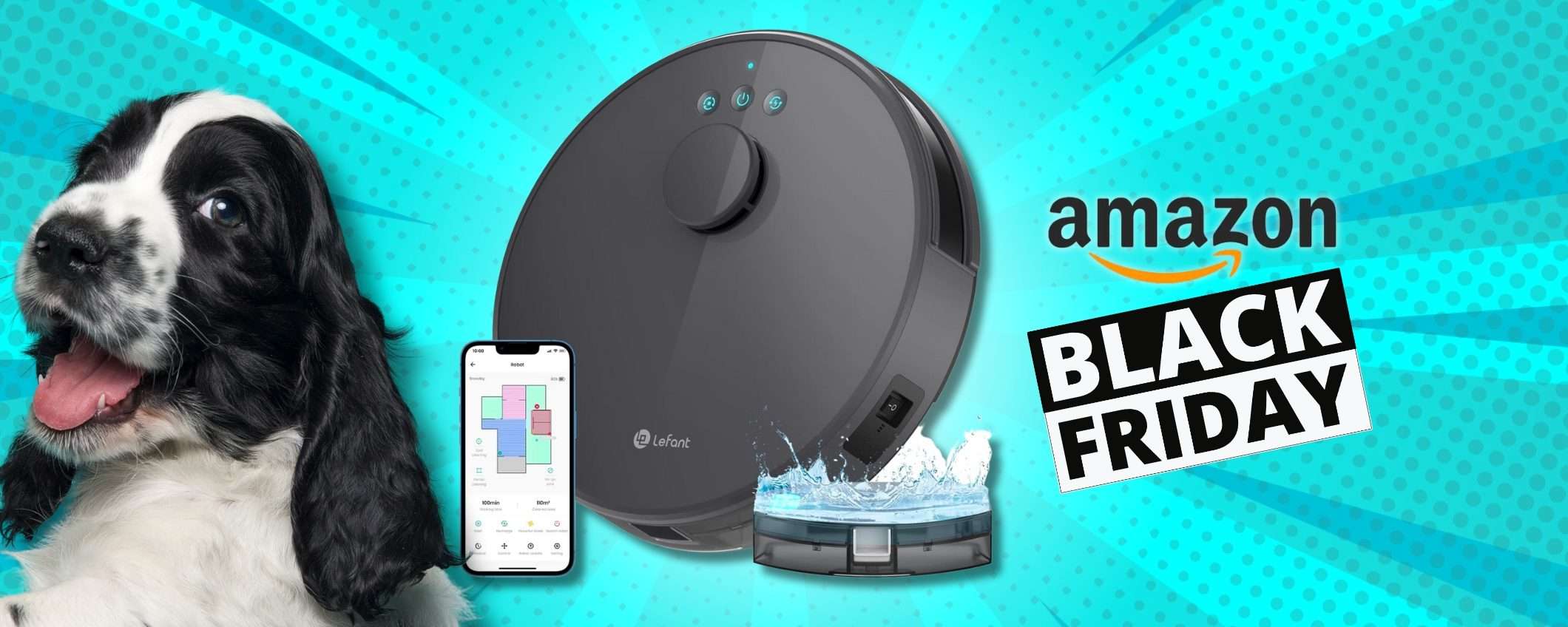 Robot TUTTOFARE: lava e aspira mentre si muove con occhi PROPRI (-49%)