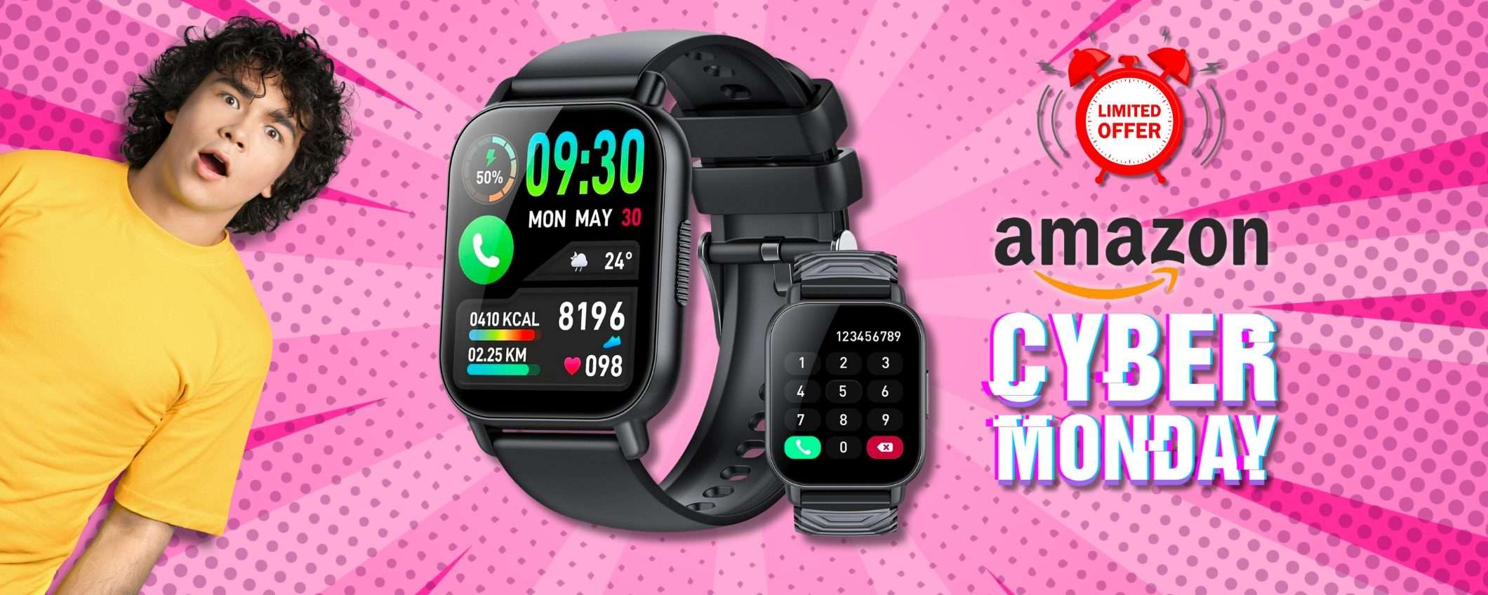 Smartwatch 112 modalità sportive e chiamate Bluetooth: 29€ è FOLLIA