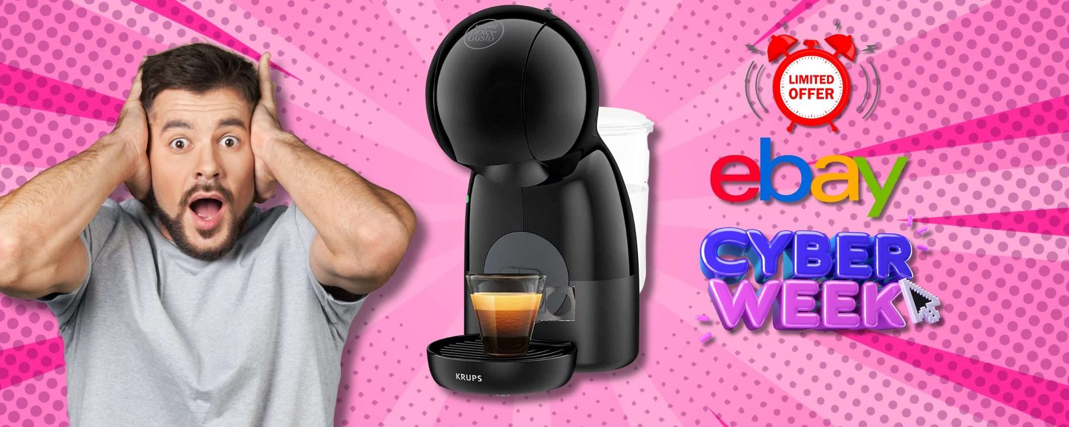 Cyber Week eBay sconta la KRUPS PICCOLO XS a prezzo ESAGERATO