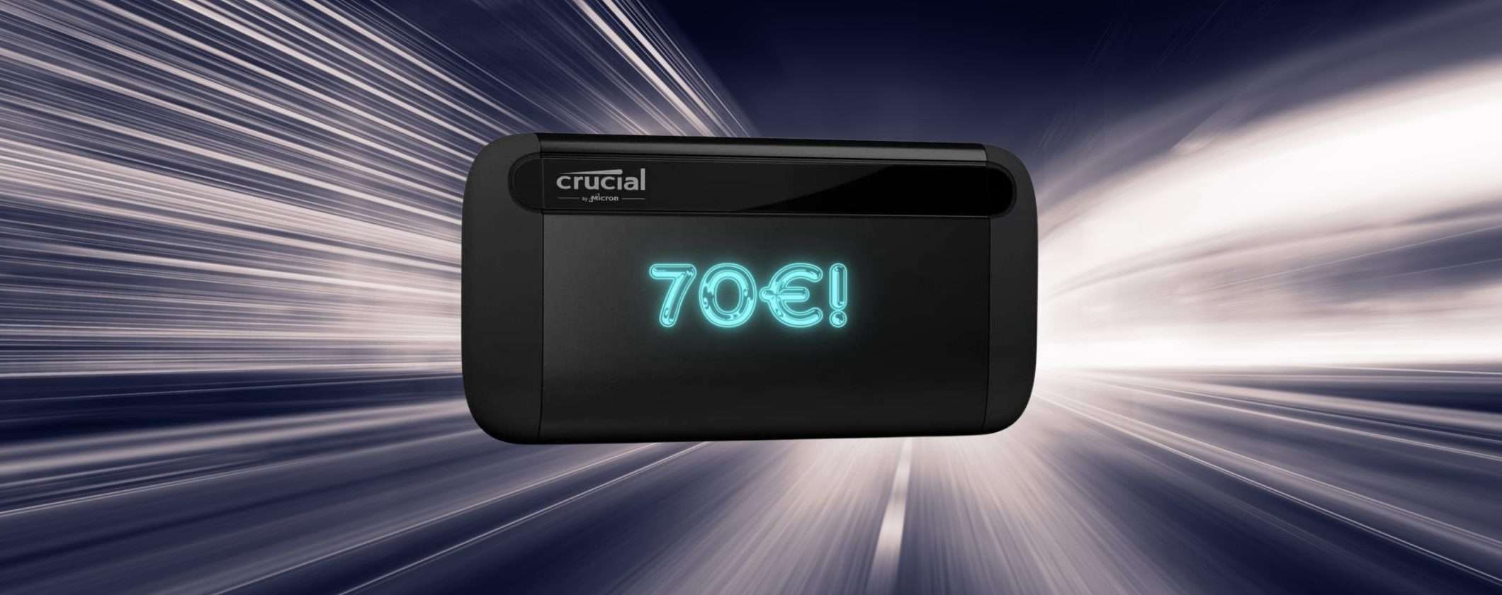 SSD Portatile Crucial X8 1TB: prezzo SHOCK al Black Friday