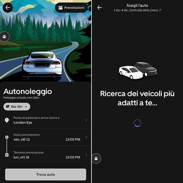 Uber Rent: il noleggio auto dentro l'applicazione di ride sharing