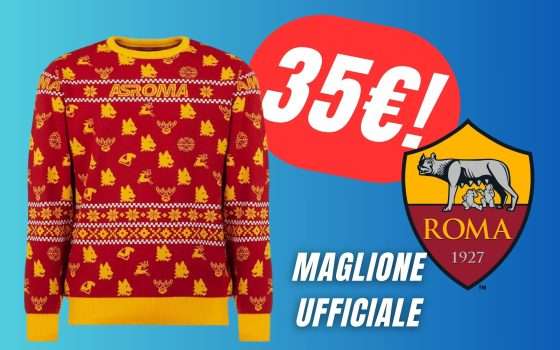 Il maglione Natalizio dell'AS ROMA è in sconto!