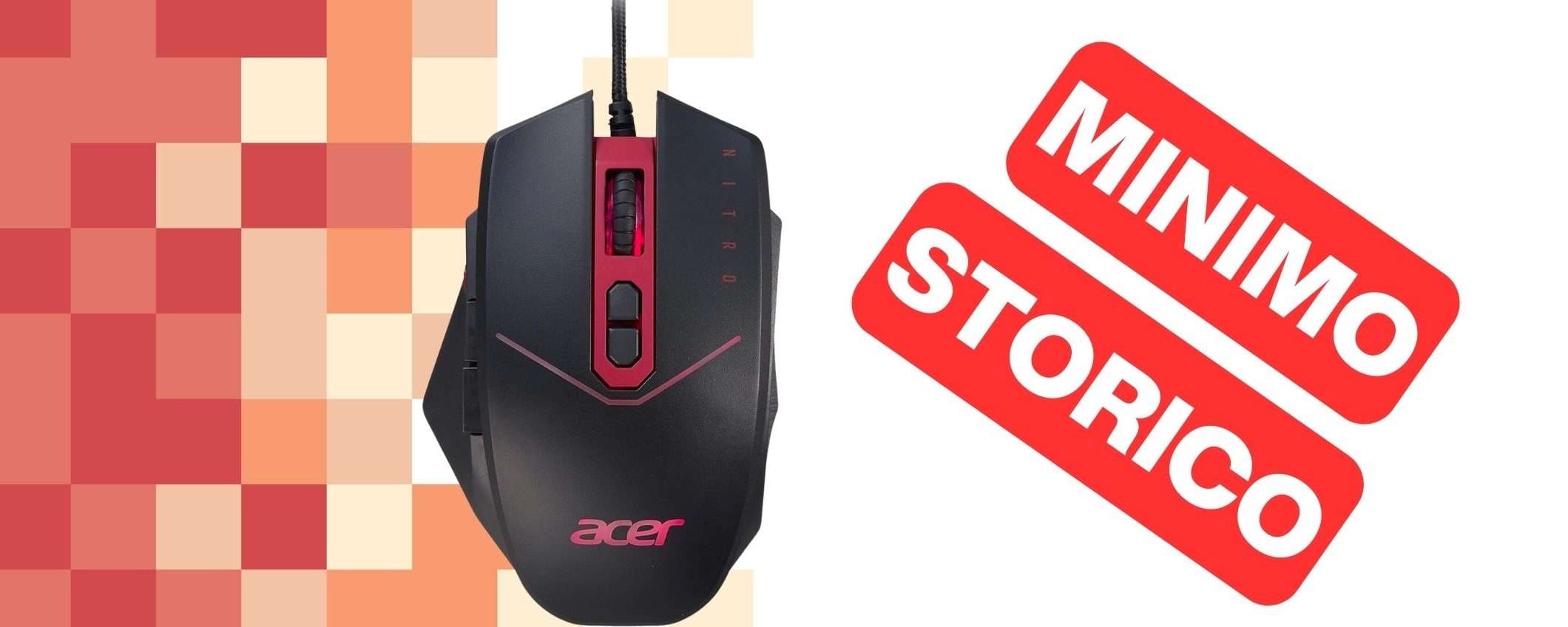 Mouse da gaming Acer Nitro: il prezzo CROLLA su Amazon