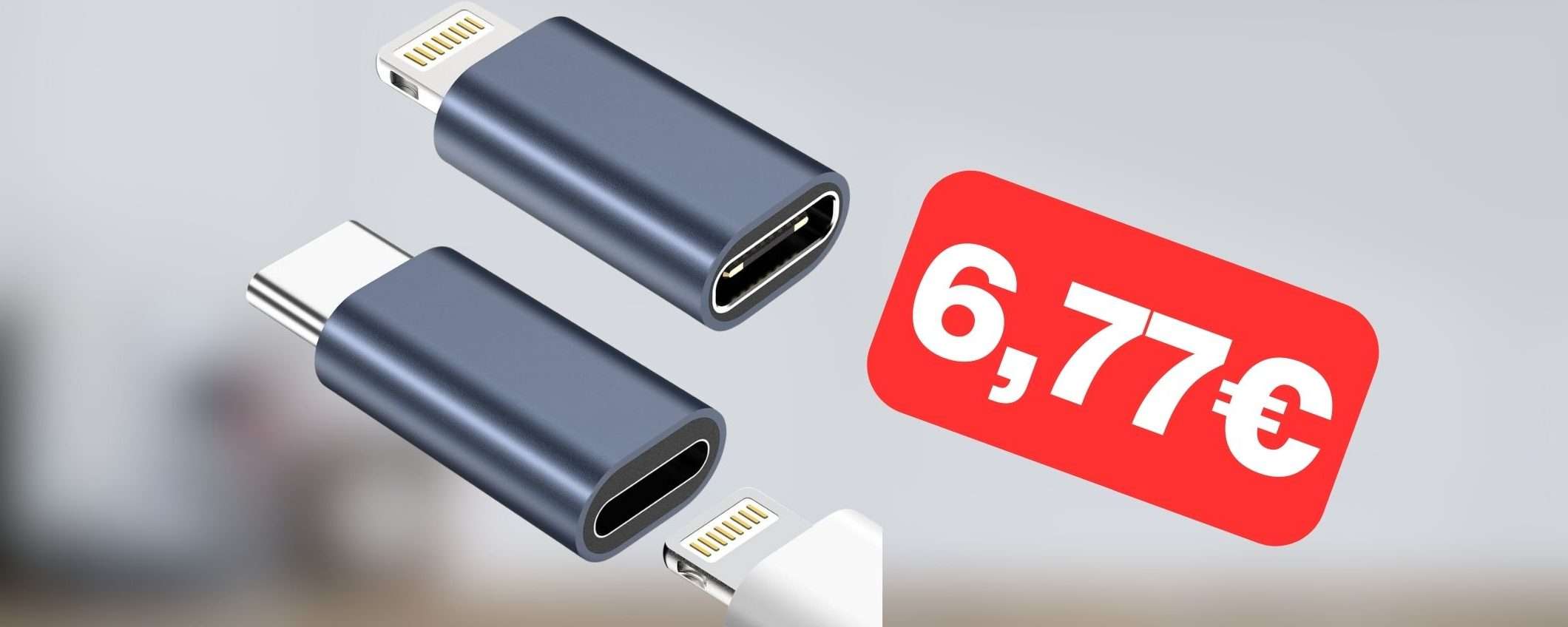 Adattatore USB-Lightning in offerta a PREZZO STRACCIATO