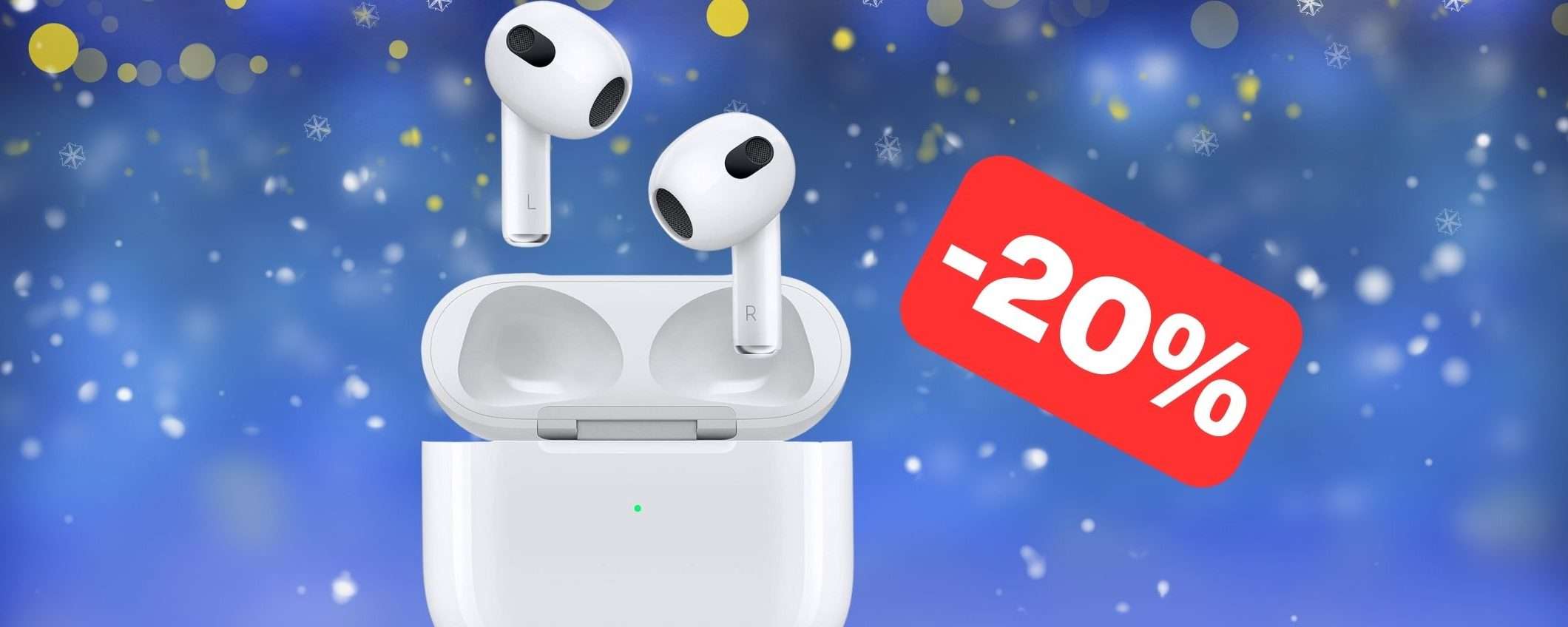 Apple AirPods di terza generazione in SUPER OFFERTA Amazon (-20%)
