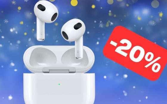 Apple AirPods di terza generazione in SUPER OFFERTA Amazon (-20%)