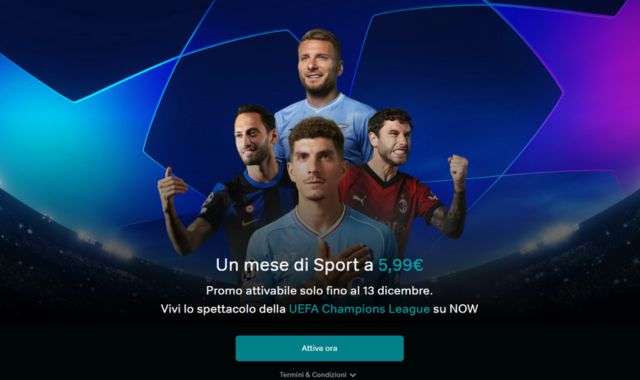 Attiva ora NOW TV Sport