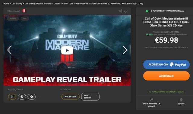 COD Modern Warfare 3 sconto Kinguin