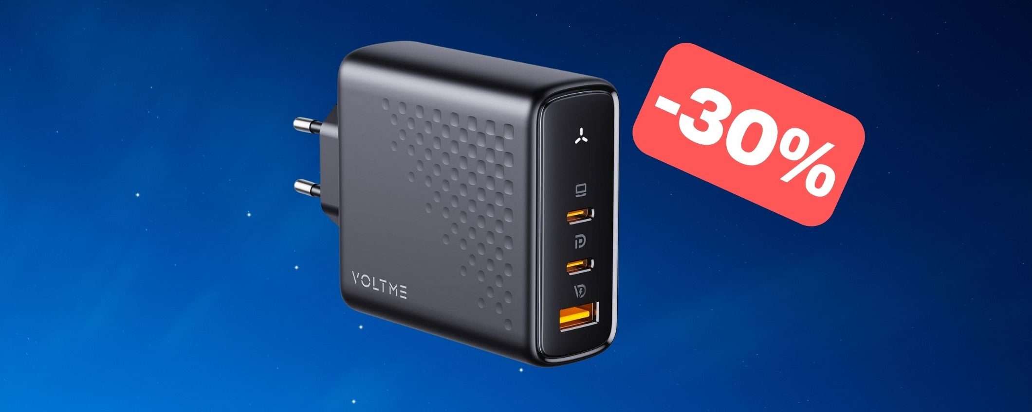 Caricatore USB-C 140W: mostro di potenza con il 30% di sconto