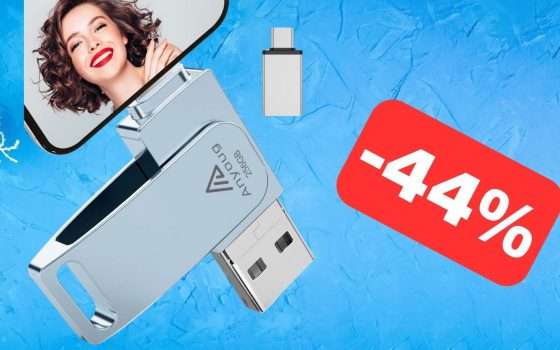 Chiavetta USB 256GB per smartphone in SUPER SCONTO su Amazon (-44%)