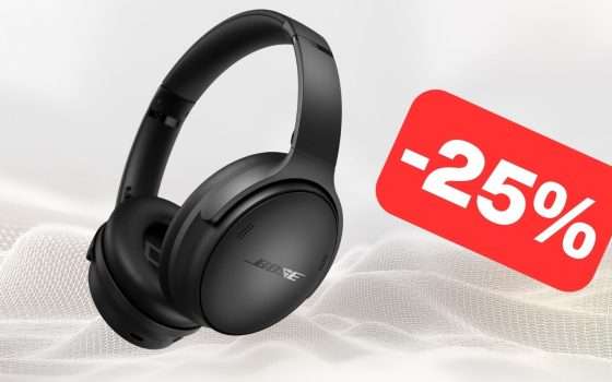 Cuffie Bose con cancellazione del rumore in offerta su Amazon (-25%)