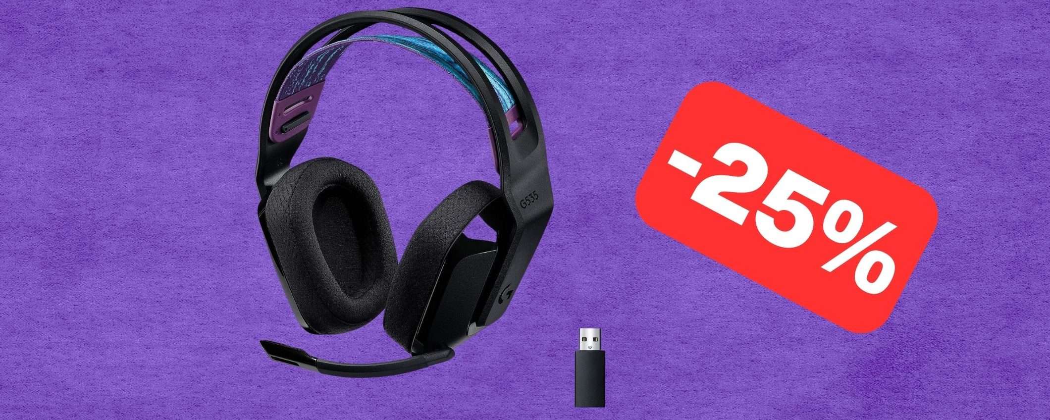 Cuffie wireless Logitech da Gaming in OFFERTA Amazon (-25%)