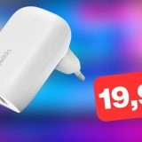 Doppio caricabatteria USB-C Belkin: Amazon STRACCIA il prezzo