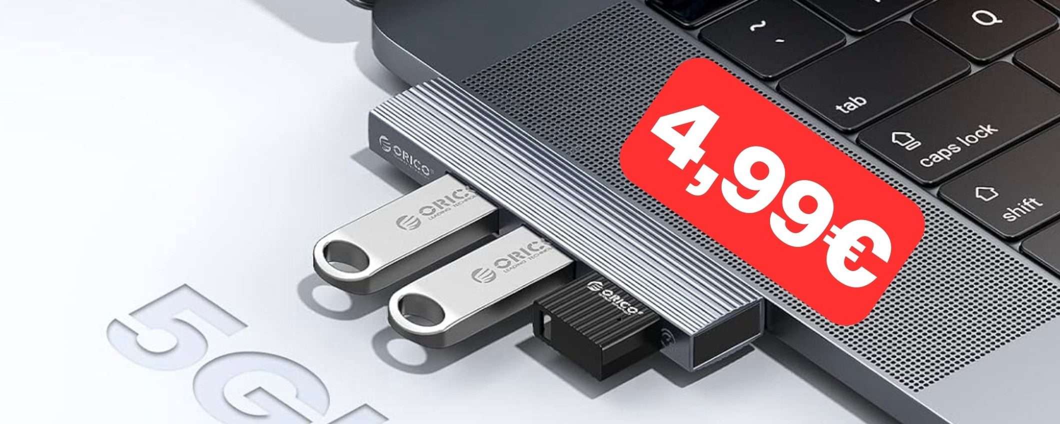 Hub USB 3-in-1 per MacBook a soli 4,99€: OCCASIONE AMAZON