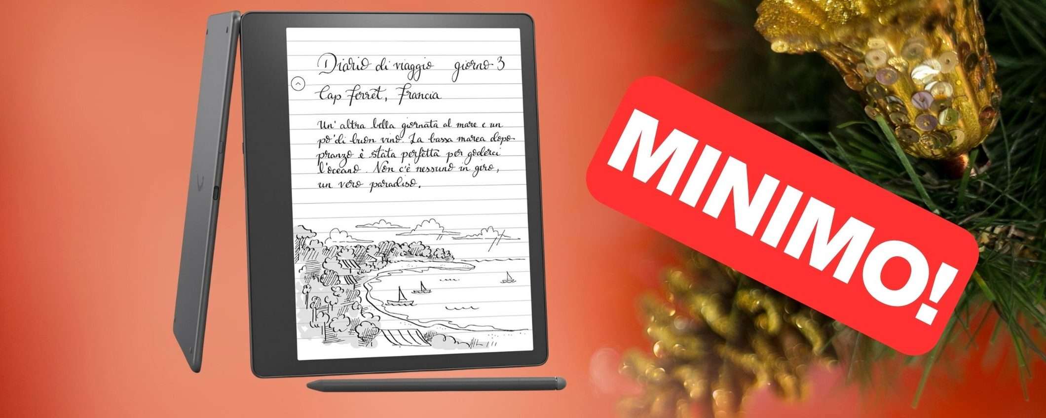 Offerta di Natale Amazon: Kindle Scribe al MINIMO STORICO, anche a rate