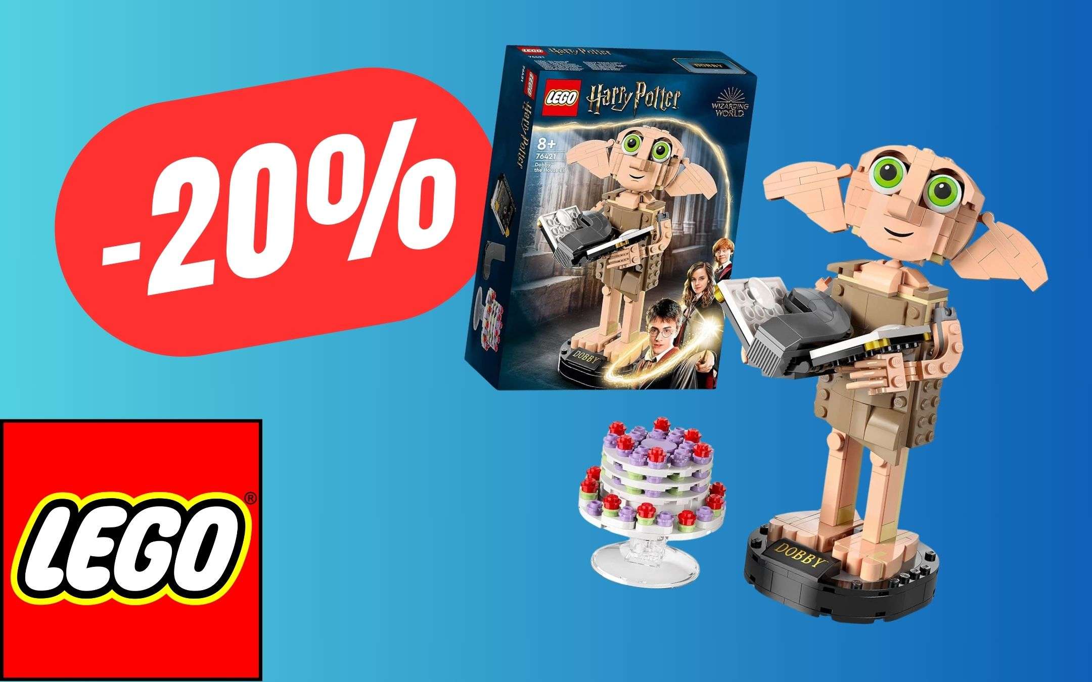 Portachiavi Ufficiale Harry Potter - Dobby L'Elfo Domestico - Replica In Miniatura Con Licenza Warner Bros, Altezza 5,1 Cm, Regalo Collezionista