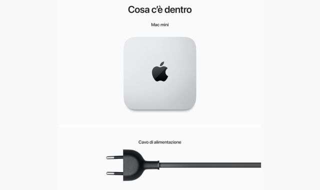 Mac Mini M2 contenuti confezione