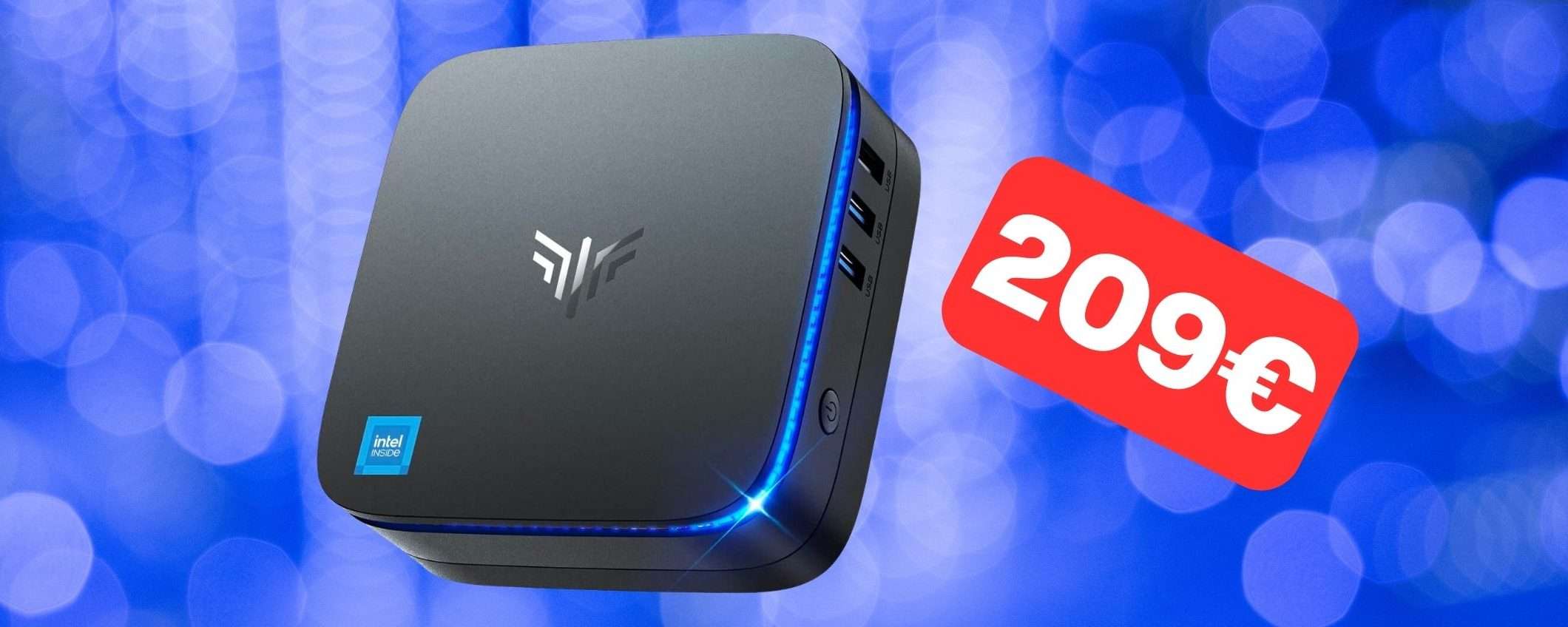 Mini PC velocissimo a prezzo WOW: solo 209€ per 16GB RAM e SSD 512GB