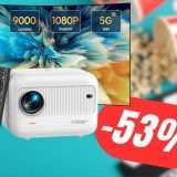 Casa tua sarà un vero e proprio cinema grazie al Proiettore scontato del 53%!