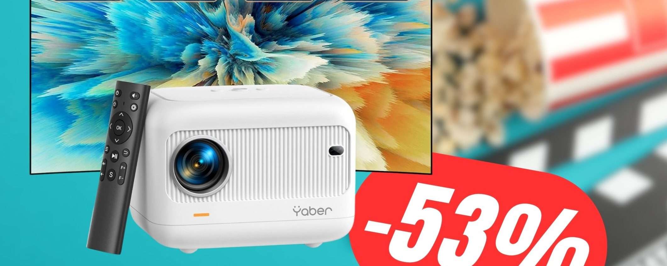 Casa tua sarà un vero e proprio cinema grazie al Proiettore scontato del 53%!