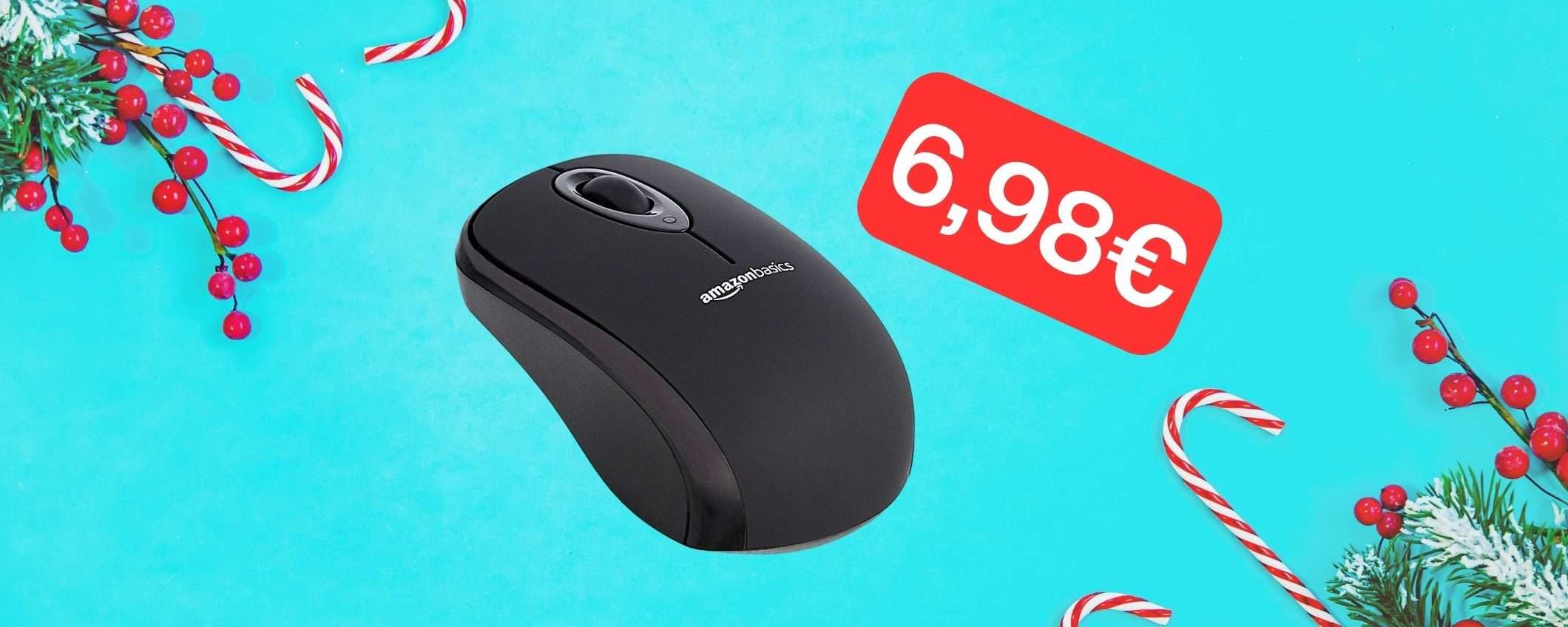 Regalo piccolo, ma utile: mouse senza fili in offerta a 6,98€