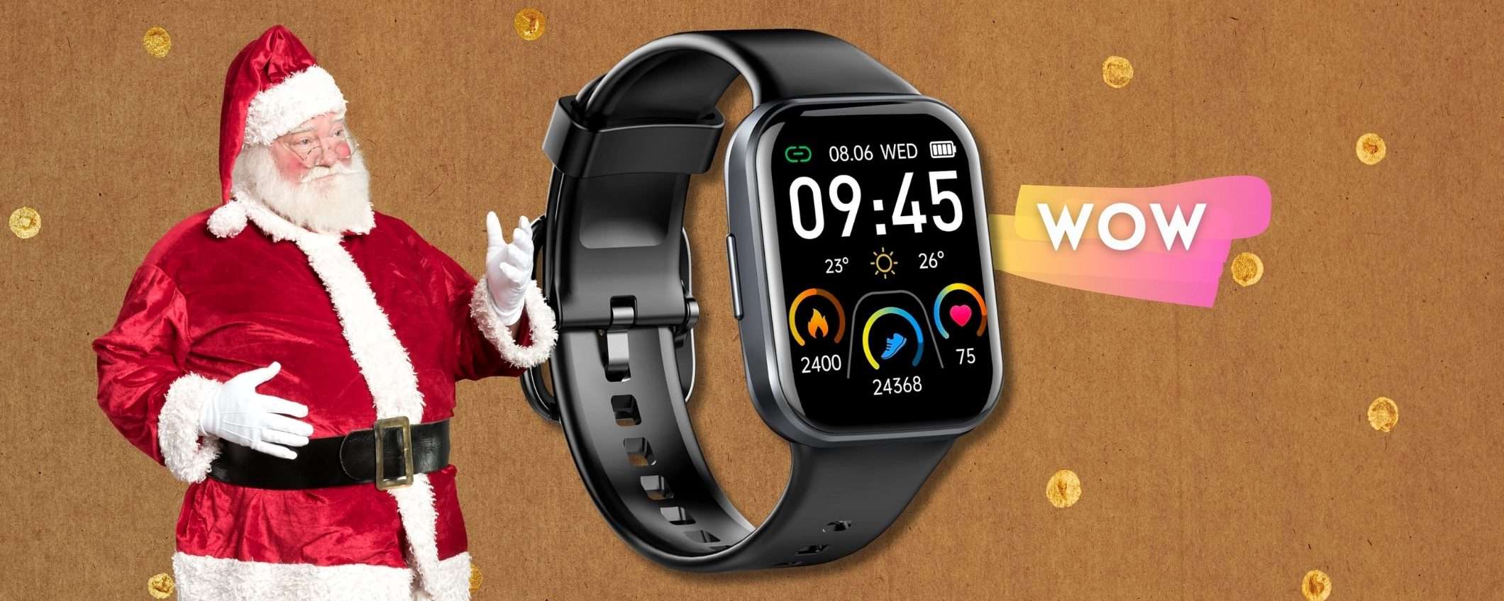Impermeabile e INARRESTABILE: smartwatch sport, salute e app (24€)