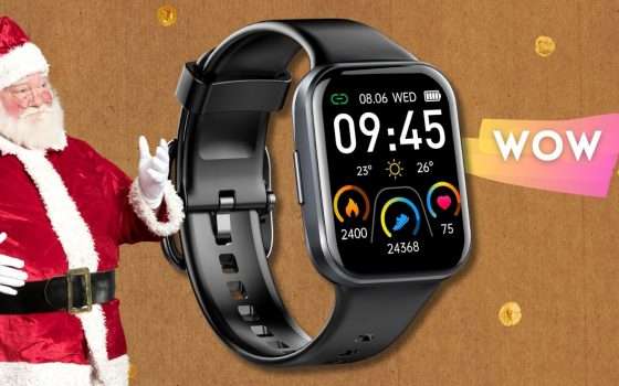 Impermeabile e INARRESTABILE: smartwatch sport, salute e app (24€)