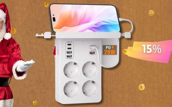 Mensola o multipresa? 10 prese e ZERO fili che penzolano, eccezionale